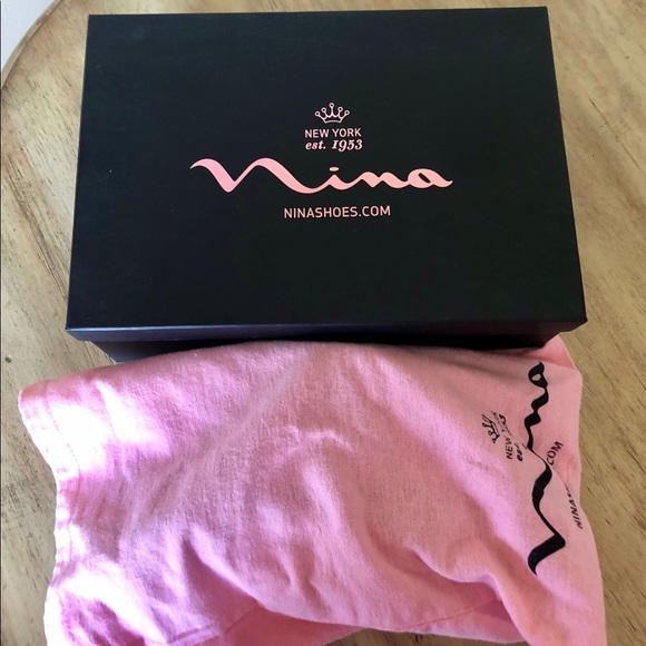 NINA Clorele EUC Black Luster Satin Strappy Heels - Picture 9 of 11